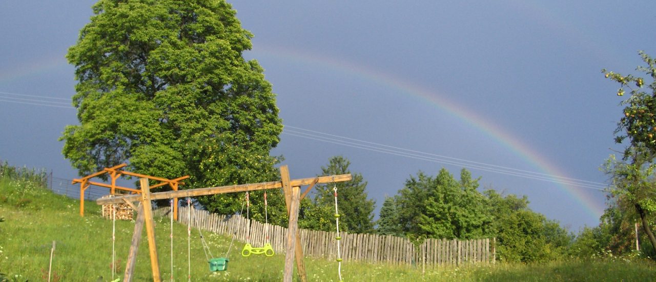 Garten und Spielplatz